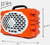 TURTLEBOX Audio Gen3 Speaker, portable orange and white speaker with handle and dimensions marked as 12 inches by 8.75 inches.