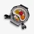 Igloo 63551 Marine Buddy Bucket, a portable gray and black insulated bucket with a divided tray for holding fruits and drinks, filled with ice and fresh fruits, designed for fishing and outdoor activities.