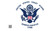 The Surf Fishing Guy 2' x 3' Flag, graphic of a product showcasing a flag design featuring a United States Coast Guard emblem with eagle and shield, for surfers and fishing enthusiasts.