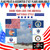 The Surf Fishing Guy 2' x 3' Flag, patriotic flag with American flags, military logos, and skull design for surf fishing enthusiasts.