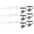 WORM GEAR Worm Gear WG-SPDCAST Spinning Dock, fishing rod with reel, displayed in a set with multiple colors and models suitable for fishing.