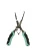 Lee Fisher 6.5-inch stainless steel split ring plier, fishing tackle tool with black and mint green ergonomic handles and stainless steel construction.