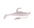 STRIKE KING Strike King Speckled Trout Magic Spinnerbait, white soft plastic lure with spinner blade and eye details.