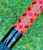 NICK'S CUSTOM RODS 2025 Fall Nick's Custom Rods - CTS 1205 Spinning, detailed close-up of the colorful, geometrically patterned fishing rod handle with an intricate orange, pink, and black design