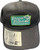 Outdoor Cap F&F Rubber Patch Hat OC CARG100, black trucker style cap with green logo patch reading 'Frank & Fran's Bait & Tackle' and a fishing fish icon on the front.