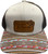 Outdoor Cap F&F Leather Sign Logo Patch Hat OC771P, stylish baseball cap with a leather patch logo on the front and a colorful patterned brim.
