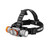 Nebo Transcend 3000 Headlamp, black adjustable head strap with LED light including two bright lamps and orange accents.