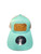 F&F Leather Sign Logo Patch Pony Tail Hat PNY-100m, turquoise baseball cap with patch logo and mesh sides.