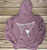 NICK'S CUSTOM RODS Nick's Custom Rod Drum Tail Apparel hoodie, front view showing the purple hoodie with a white drum tail graphic design.