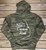 Nick's Custom Rods OG Logo Apparel, camouflage hoodie with white logo design on the back.