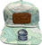 F&F Imperial DNA Sign Logo Leather Patch Hat, light green cap with fish illustrations and leather patch logo at front.