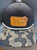 F&F SoBro Waterwood Leather Sign Patch Hat, black and camouflage baseball cap with a leather patch featuring the text 'Frank & Fran's Bait & Tackle' and a fish illustration.