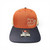 F&F Offset Embroidered Logo Hat, stylish adjustable trucker cap with embroidered branding on front and mesh sides for ventilation.