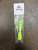 Over the Bar Customs Hatteras Bait Bugs, green baitfish lure with multiple strands of soft plastic or silicone to attract fish, in clear plastic packaging.