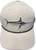 SORD Elevated Rope Hat, white baseball cap with a shark embroidery design and black rope detail.