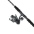 Penn Fishing Tackle Penn Pursuit V Spinning Combo, fishing rod and reel with black and silver design