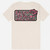 F&F Fish on Camo Ladies VNeck T-Shirt, white short-sleeve T-shirt with pink camo fish logo and text graphic on the back.