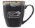 EVERYTHING BRANDED F&F Ceramic Coffee Mug, black ceramic mug featuring a logo of a fish and the text 'Frank & Frans Bait & Tackle'.