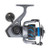 QUANTUM Quantum Merit Spinning Reel, sleek gray fishing reel with blue accents and a comfortable handle.
