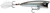 RAPALA Rapala X-Rap Pop, a realistic fishing lure with a sleek silver body, holographic scales, and a treble hook for effective fishing results.
