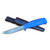 Promar Bait 4'' SS Knife with Sheath, stainless steel fishing knife with blue handle and protective sheath.