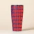 SIC Lifestyle LLC SIC 30oz Tumbler, a tall insulated drinkware with a vibrant red and blue abstract pattern.