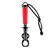 EAGLE CLAW Eagle Claw Lip Gripper/30lb Scale, a fishing tool with a red handle and black metal components, designed for securely holding fish and measuring their weight.
