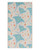SAND CLOUD Sand Cloud Beach Towels, towel featuring blue stingray and starfish pattern with orange diamond shapes on a white background.