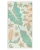 SAND CLOUD Sand Cloud Beach Towels, tropical leaf and floral design in turquoise, peach, and cream colors on a large beach towel.