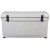 Engel High Performance Cooler, white portable cooler with secure black locking latches and sturdy design for outdoor and camping use