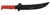 BUBBA BLADE Bubba 8" Flex Knife, black flexible hunting and fishing knife with a red rubber handle for a secure grip.