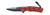 BUBBA BLADE Bubba Sculpin Snip, a folding fishing knife with a black blade and red handle with black accents.
