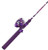 ZEBCO BRANDS Zebco Purple 6' 2pc SpinCast Combo, purple fishing rod and reel combo with a 2-piece design.
