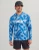 HUK Huk Airweight USA KC Printed Hoodie, blue camouflage patterned hoodie with white 'HUK USA' logo and three stars on the front.