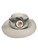 F&F DriDuck Boonie Drum Flag Patch, beige wide-brim hat with a circular patch featuring a fish with an American flag motif and text.
