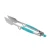 TOADFISH Toadfish Ultimate Grill Tongs, stainless steel grill tongs with teal silicone handles and locking mechanism.