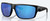 COSTA Costa Sunglasses Fly Line, stylish men's sports sunglasses with black frame and blue mirrored lenses.