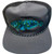TOADFISH Toadfish Trucker Hat, stylish gray and black trucker hat with a blue-green Toadfish logo on the front