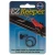 Fuji EHKM-BC E-Z Hook Keeper Black, product packaging showing a black hook keeper accessory with image of it attached to a black rod, designed to secure and protect fishing guides and reels.