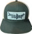 BUFF Buff Explore Trucker Cap, black and beige trucker hat with a floral and landscape design on the front patch.