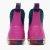 XTRATUF Xtratuf XWADBC30 Women's Ankle Deck Boots, pink and teal waterproof ankle boots with purple pull tabs and XTRATUF logo on the sole.