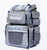 Mustad Mustad Game Time Backpack, a spacious and durable gray fishing backpack with multiple compartments and mesh pockets for organized storage.