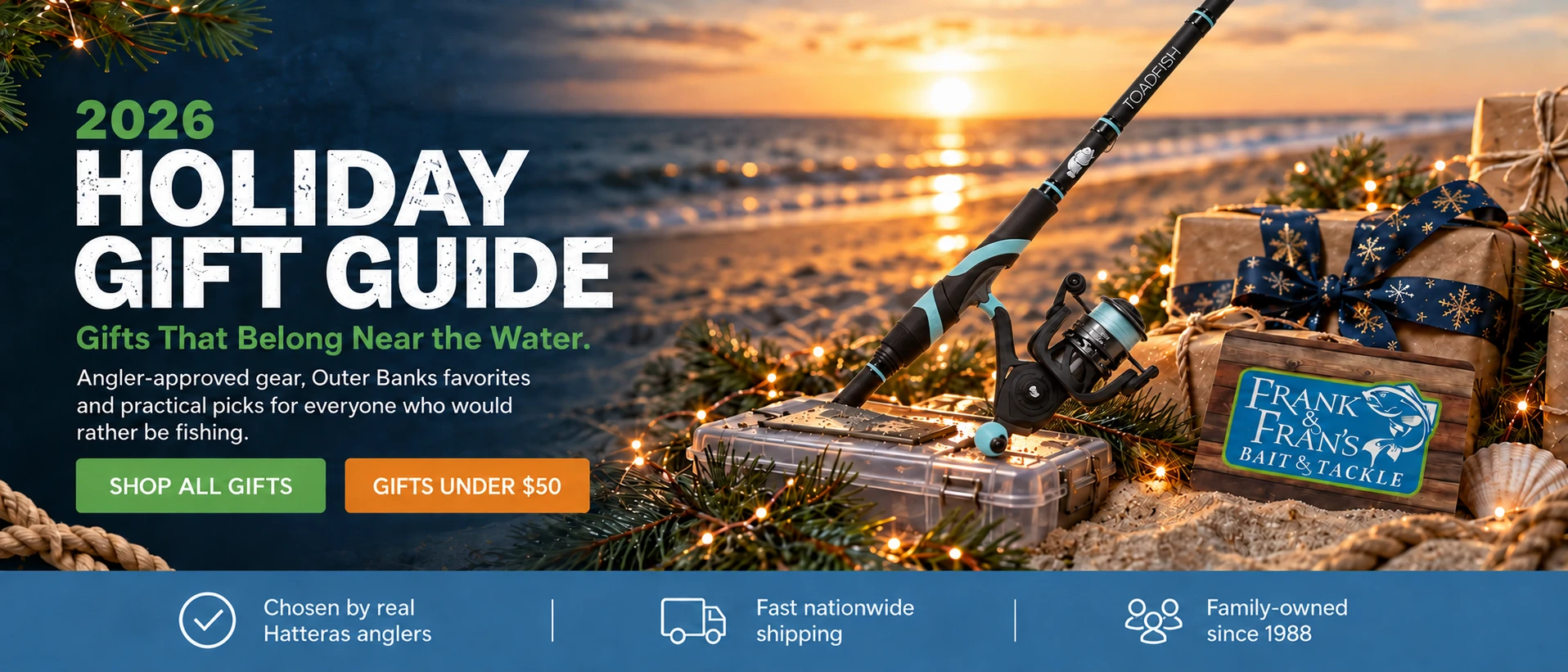 Frank & Fran's Bait and Tackle holiday gifts for anglers