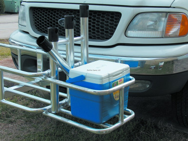 fish-n-mate 6 holder rod rack receiver mount Fish N Mate by Anglers Mount to a 5.1cm receiver hitch by using receiver adapters #327 or #563 sold separately. Extreme Max 3005.4275 Aluminum Pivoting