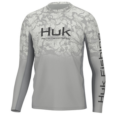 Huk Fishingフィッシングシャツ グレー M （L） Amazon.com: HUK Men's Standard Pursuit Camo Vented Long
