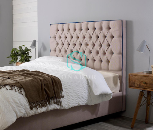Candi Chesterfield With Piping Bed Frame
