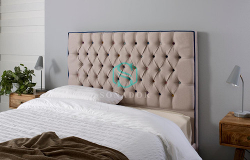 Candi Chesterfield With Piping Bed Frame