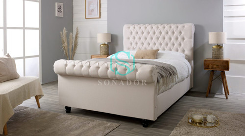 Savannah Chesterfield Sleigh Bed Frame