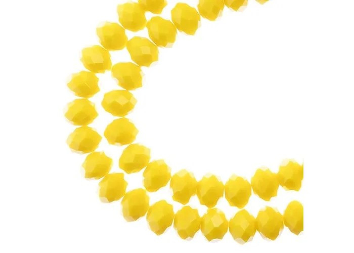 Crystal Lane DIY Rondelle 6x8mm Strand 7in Opaque Yellow
