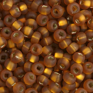 6/0 Silver-lined Dark Topaz Matte 22g